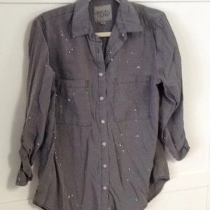 Thread & Supply gray blouse sz xs